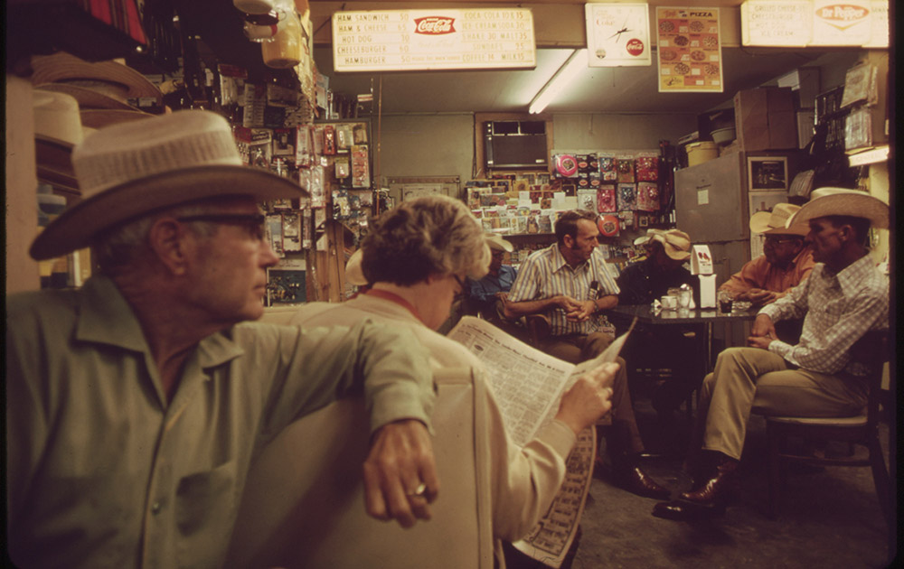 A drugstore in Leakey, pictured in 1973.