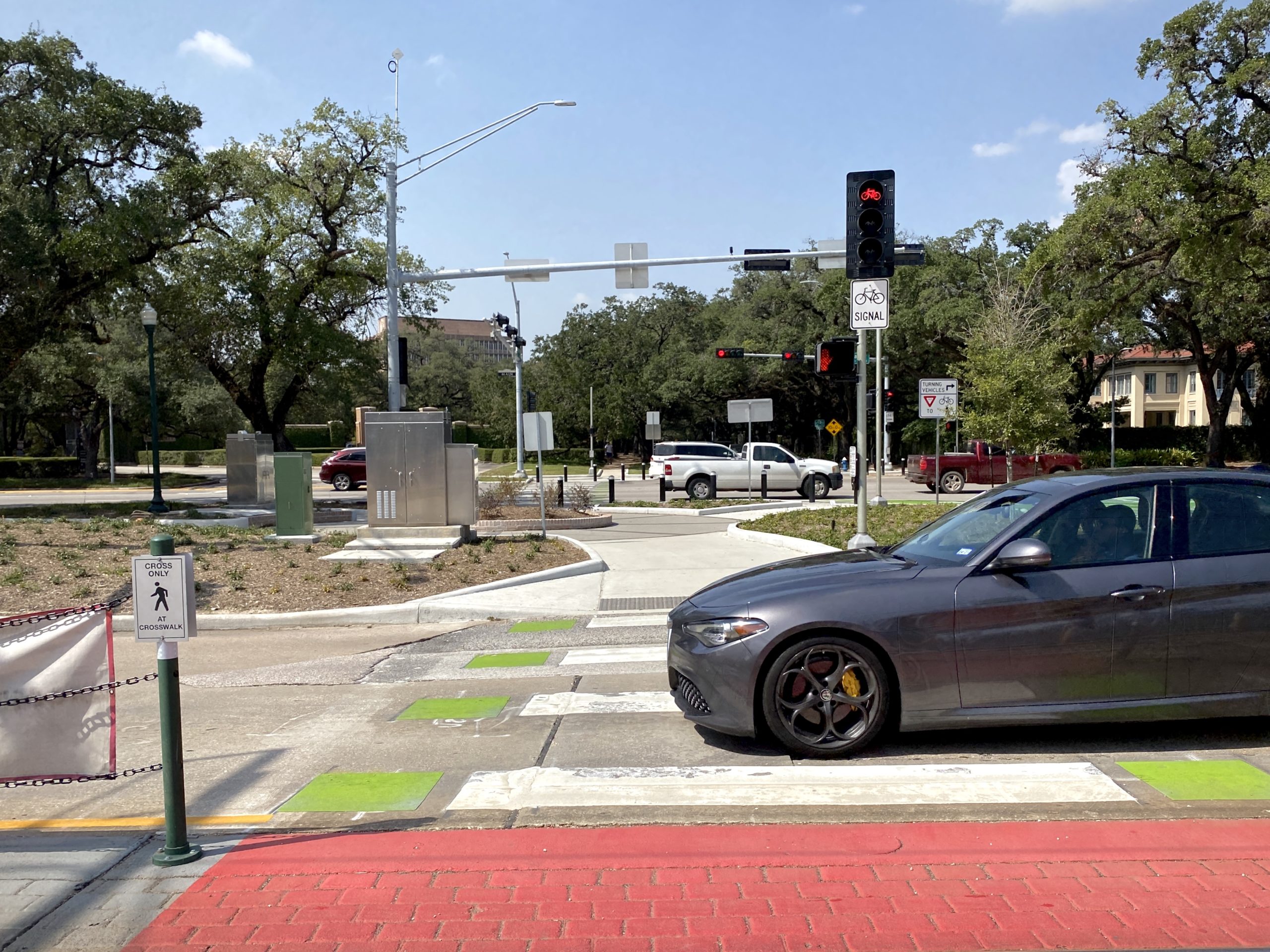 A crosswalk in Houston.