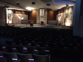 The interior of the Beth Yeshurun synagogue. 