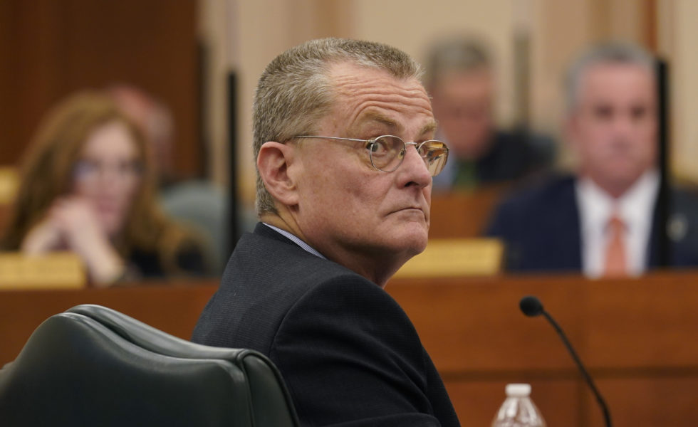 Bill Magness, president and CEO of ERCOT, testifies as the Committees on State Affairs and Energy Resources hold a joint public hearing to consider the factors that led to statewide electrical blackouts, February 25, 2021, in Austin.