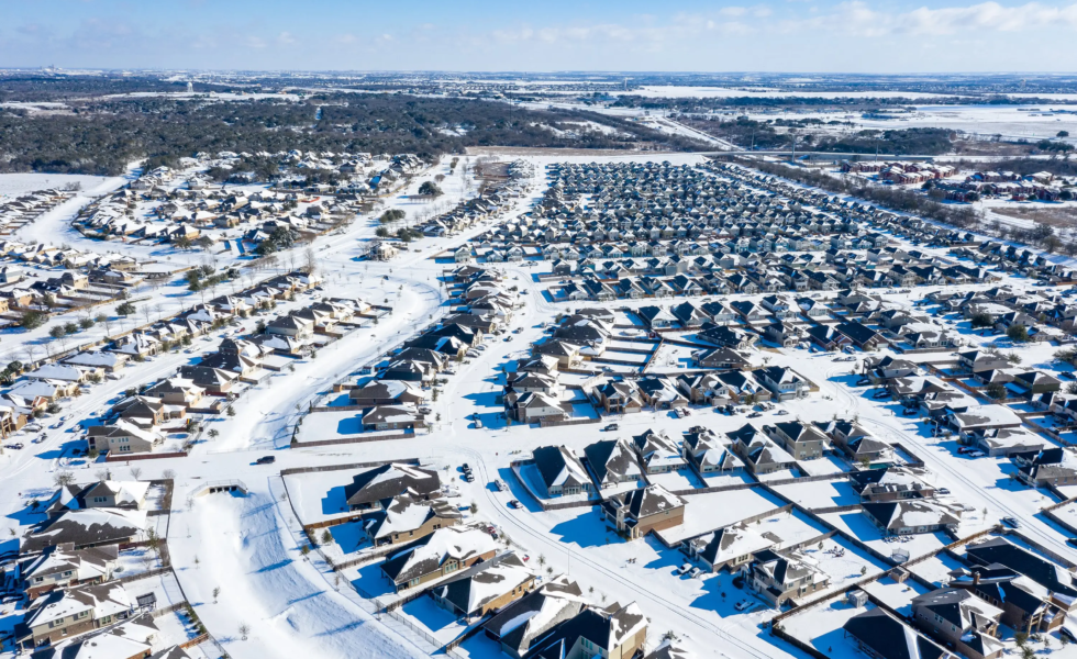 The Blanco Vista neighborhood of San Marcos was blanketed with several inches of snow Feb. 15 after a massive winter weather system engulfed Texas, causing widespread power outages across the state.