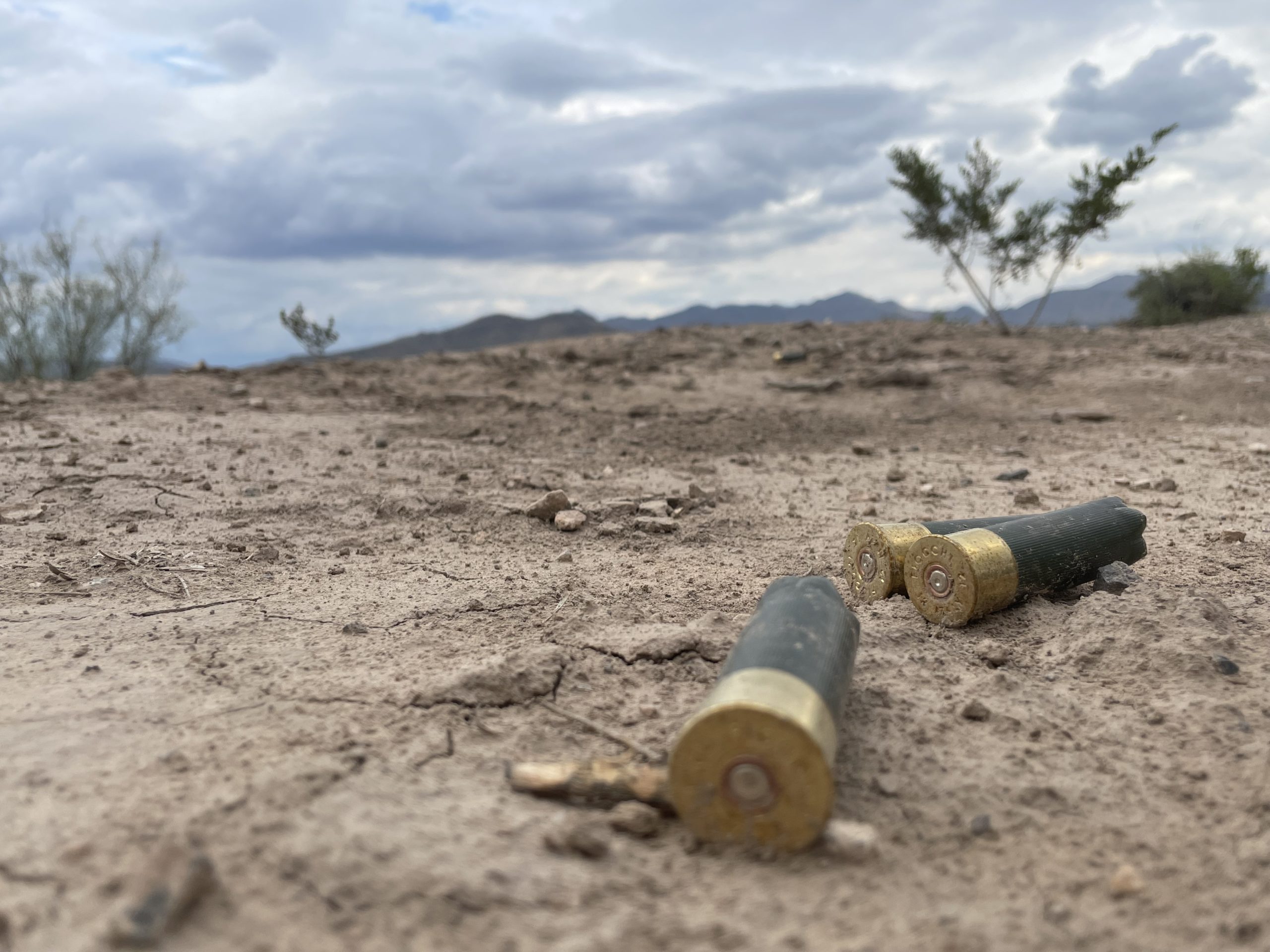 Gun casings at the site of the Sierra Blanca migrant shooting