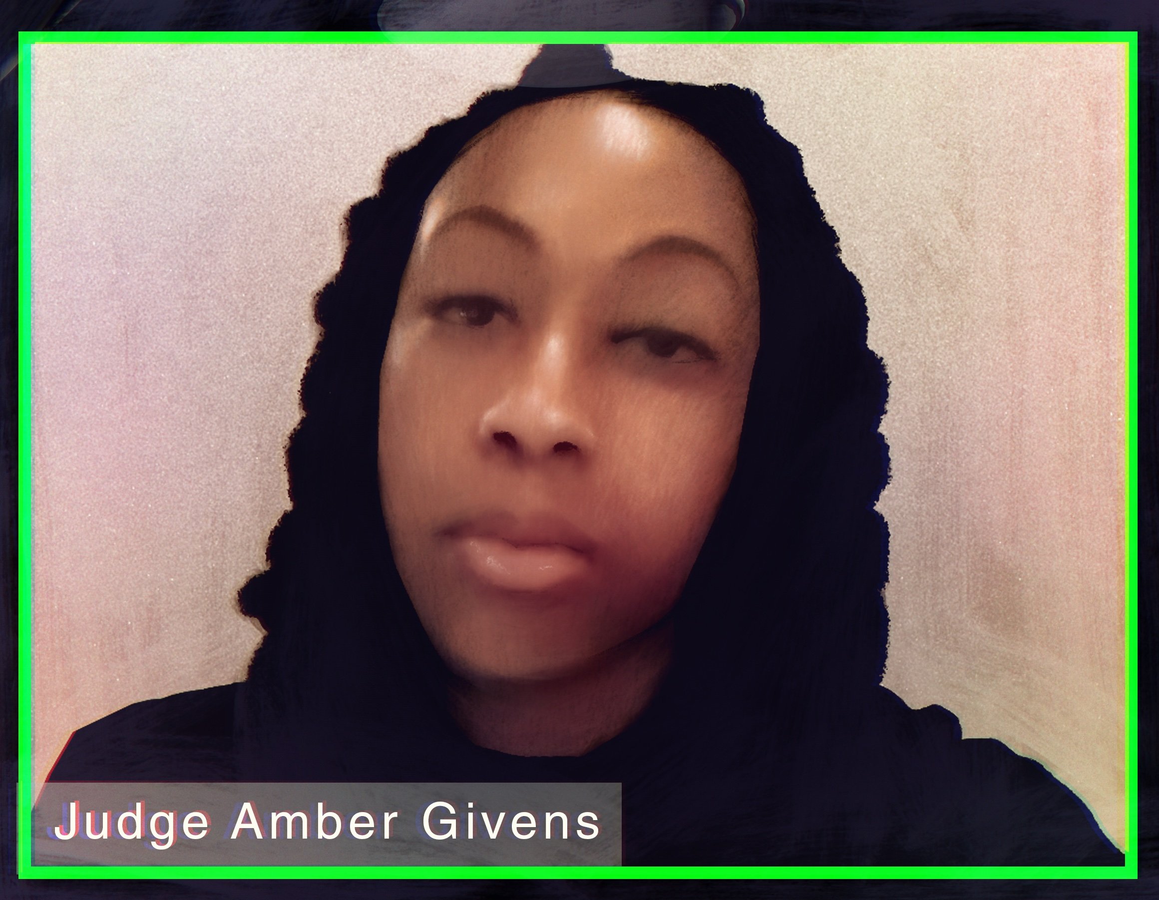 Judge Amber Givens on a Zoom call