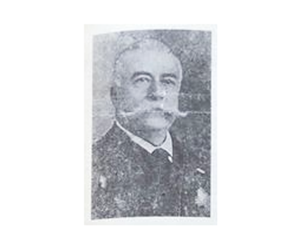 A black-and-white portrait of José-María Arana