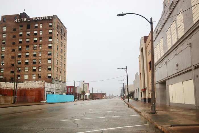 Downtown Port Arthur in the same area, near Hotel Sabine, seems desolate and very rundown.